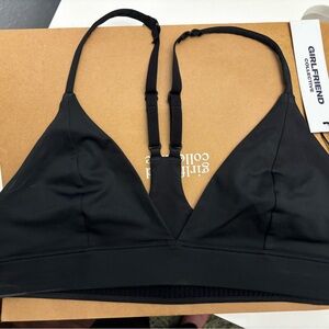 Girlfriend Collective Black Triangle Bralette Medium